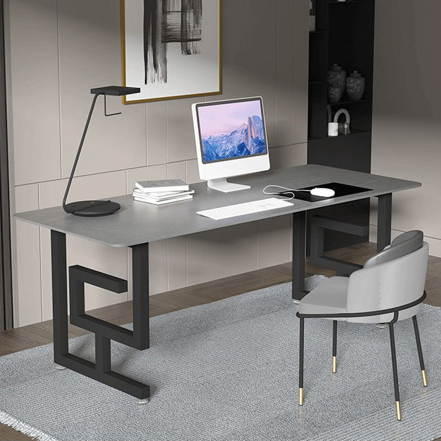 Rectangular Home Office Writing Desk Industrial Style Sled Office Desk Clearhalo 'furn' 'furn_office_desk' 'Furniture' 'furniture_office_desk' 'Office Desks' 'Office Furniture' 'office_desk' 5087603
