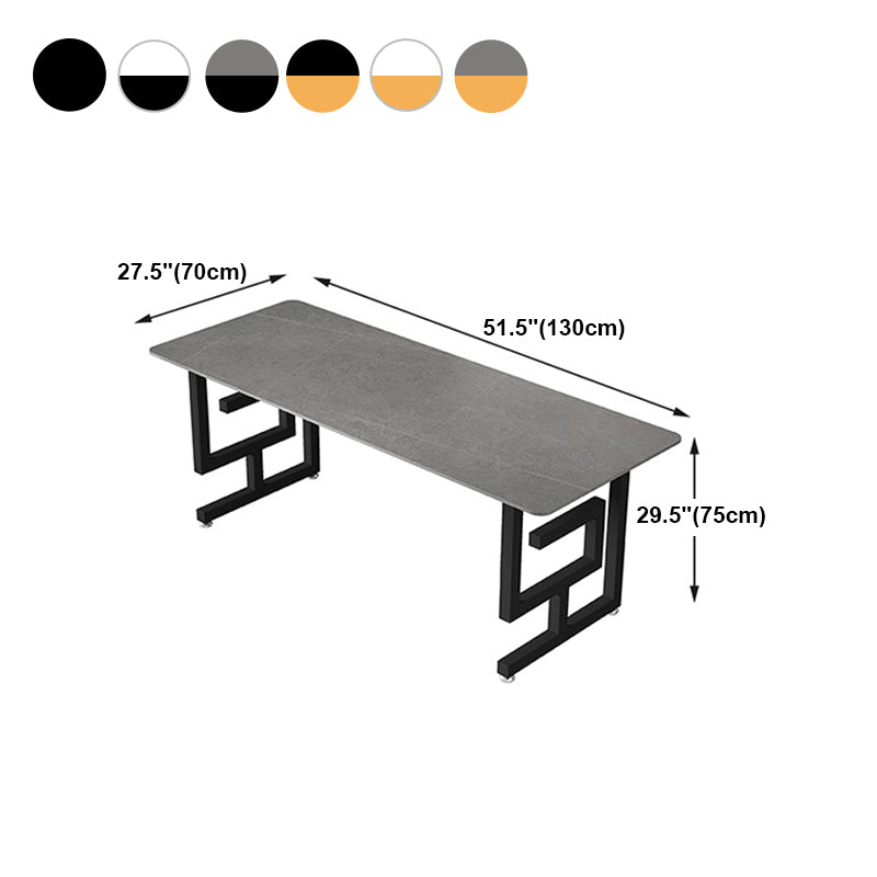 Rectangular Home Office Writing Desk Industrial Style Sled Office Desk Clearhalo 'furn' 'furn_office_desk' 'Furniture' 'furniture_office_desk' 'Office Desks' 'Office Furniture' 'office_desk' 5087606