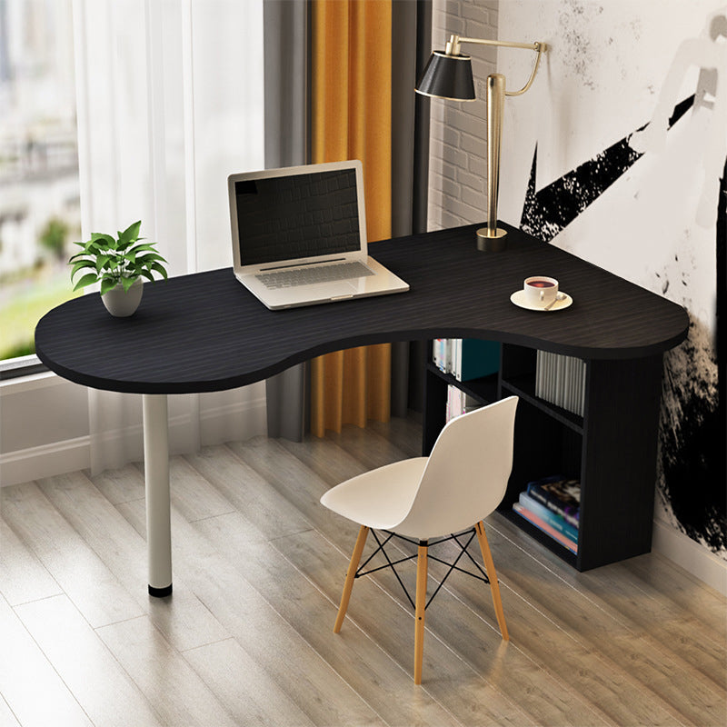 Modern Style Desk Home Corner Office Artificial Wood Writing Desk Black Clearhalo 'furn' 'furn_office_desk' 'Furniture' 'furniture_office_desk' 'Office Desks' 'Office Furniture' 'office_desk' 5087612