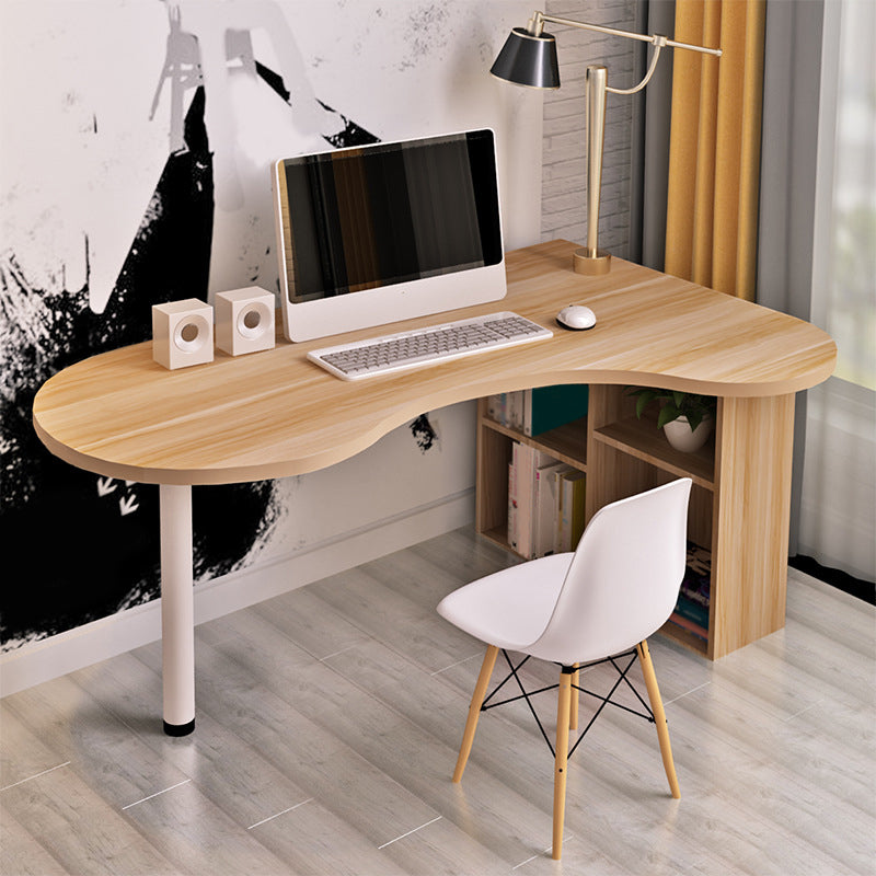 Modern Style Desk Home Corner Office Artificial Wood Writing Desk Natural Clearhalo 'furn' 'furn_office_desk' 'Furniture' 'furniture_office_desk' 'Office Desks' 'Office Furniture' 'office_desk' 5087615