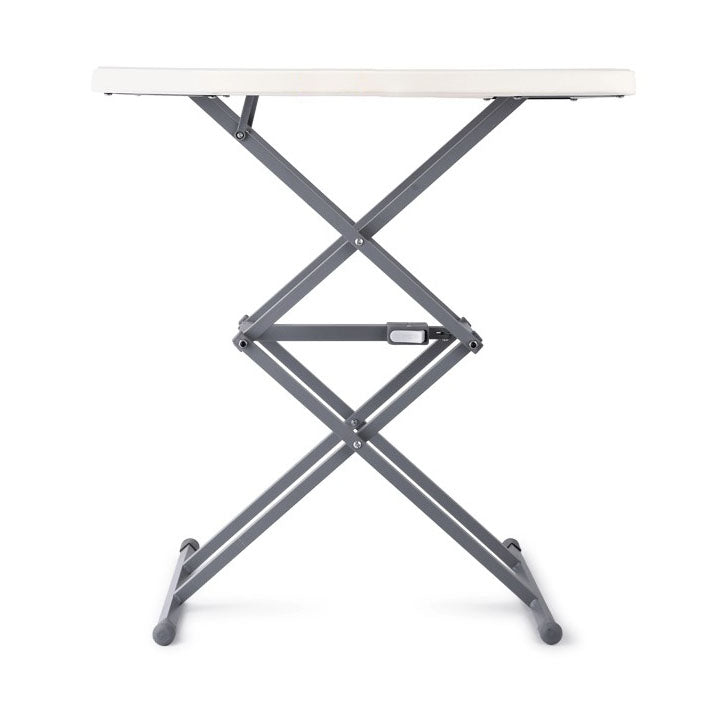 Curved Contemporary Writing Desk Plastic Adjustable Folding Desk,25.2"L x 17.7"W Clearhalo 'furn' 'furn_office_desk' 'Furniture' 'furniture_office_desk' 'Office Desks' 'Office Furniture' 'office_desk' 5087636