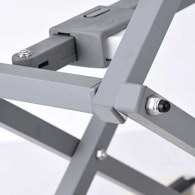 Curved Contemporary Writing Desk Plastic Adjustable Folding Desk,25.2"L x 17.7"W Clearhalo 'furn' 'furn_office_desk' 'Furniture' 'furniture_office_desk' 'Office Desks' 'Office Furniture' 'office_desk' 5087637