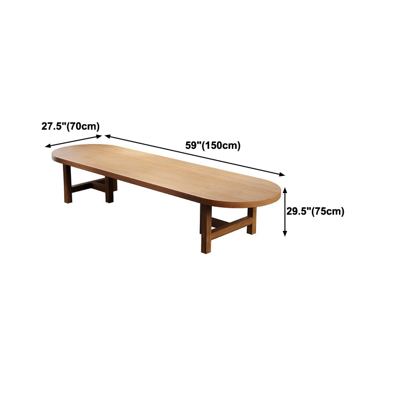 Contemporary Office Writing Desk Solid Wood Oval Writing Desk Clearhalo 'furn' 'furn_office_desk' 'Furniture' 'furniture_office_desk' 'Office Desks' 'Office Furniture' 'office_desk' 5087659