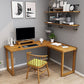 Natural L-Shape Contemporary Writing Desk Pine Wood H-Shape Desk Clearhalo 'furn' 'furn_office_desk' 'Furniture' 'furniture_office_desk' 'Office Desks' 'Office Furniture' 'office_desk' 5087666