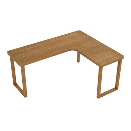 Natural L-Shape Contemporary Writing Desk Pine Wood H-Shape Desk Clearhalo 'furn' 'furn_office_desk' 'Furniture' 'furniture_office_desk' 'Office Desks' 'Office Furniture' 'office_desk' 5087668
