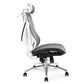 Modern Black and White Chair Home Office Chair with Metal Base Clearhalo 'furn' 'furn_office_chair' 'Furniture' 'furniture_office_chair' 'Office Chairs' 'Office Furniture' 'office_chair' 5087719