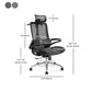 Modern Black and White Chair Home Office Chair with Metal Base Clearhalo 'furn' 'furn_office_chair' 'Furniture' 'furniture_office_chair' 'Office Chairs' 'Office Furniture' 'office_chair' 5087720
