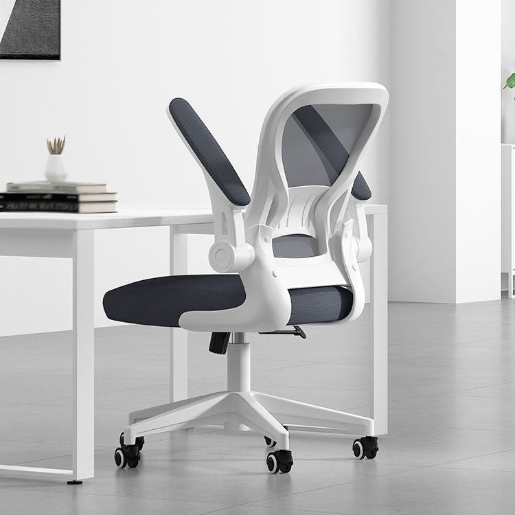 Middle/High Back Office Chair Upholstered Adjustable Arm Office Chair Clearhalo 'Furniture' 'furniture_office_chair' 'Office Chairs' 'Office Furniture' 'office_chair' 5087745