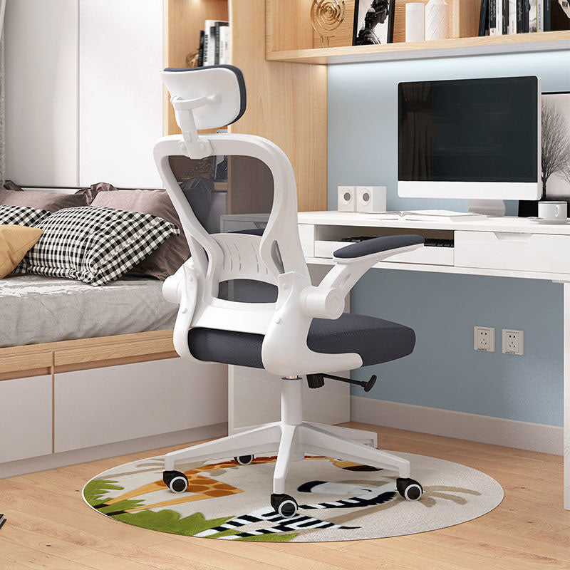 Middle/High Back Office Chair Upholstered Adjustable Arm Office Chair Clearhalo 'Furniture' 'furniture_office_chair' 'Office Chairs' 'Office Furniture' 'office_chair' 5087749