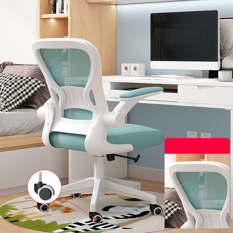 Middle/High Back Office Chair Upholstered Adjustable Arm Office Chair Green Without Headrest Clearhalo 'Furniture' 'furniture_office_chair' 'Office Chairs' 'Office Furniture' 'office_chair' 5087759