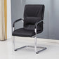 Chrome Metal Base Contemporary Style Task Chair Leather Office Chair Black 1 Piece Mid-Back (14-22 in.) Clearhalo 'furn' 'furn_office_chair' 'Furniture' 'furniture_office_chair' 'Office Chairs' 'Office Furniture' 'office_chair' 5087765