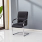 Chrome Metal Base Contemporary Style Task Chair Leather Office Chair Clearhalo 'furn' 'furn_office_chair' 'Furniture' 'furniture_office_chair' 'Office Chairs' 'Office Furniture' 'office_chair' 5087767
