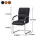 Chrome Metal Base Contemporary Style Task Chair Leather Office Chair Clearhalo 'furn' 'furn_office_chair' 'Furniture' 'furniture_office_chair' 'Office Chairs' 'Office Furniture' 'office_chair' 5087794