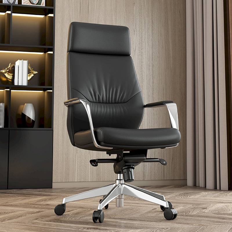 Contemporary Office Chair Lumbar Support No Distressing Fixed Arms Chair Clearhalo 'furn' 'furn_office_chair' 'Furniture' 'furniture_office_chair' 'Office Chairs' 'Office Furniture' 'office_chair' 5087796