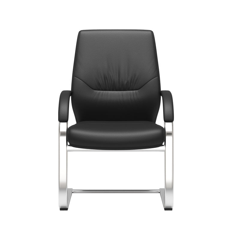 Contemporary Office Chair Lumbar Support No Distressing Fixed Arms Chair Black Casters Not Included Clearhalo 'furn' 'furn_office_chair' 'Furniture' 'furniture_office_chair' 'Office Chairs' 'Office Furniture' 'office_chair' 5087797