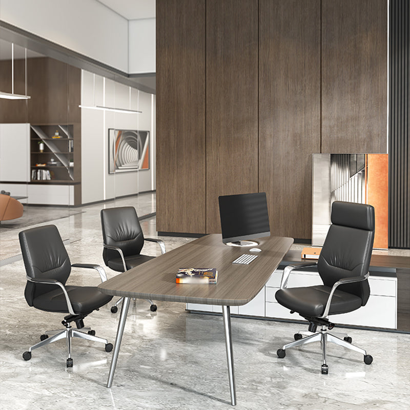 Contemporary Office Chair Lumbar Support No Distressing Fixed Arms Chair Clearhalo 'furn' 'furn_office_chair' 'Furniture' 'furniture_office_chair' 'Office Chairs' 'Office Furniture' 'office_chair' 5087798