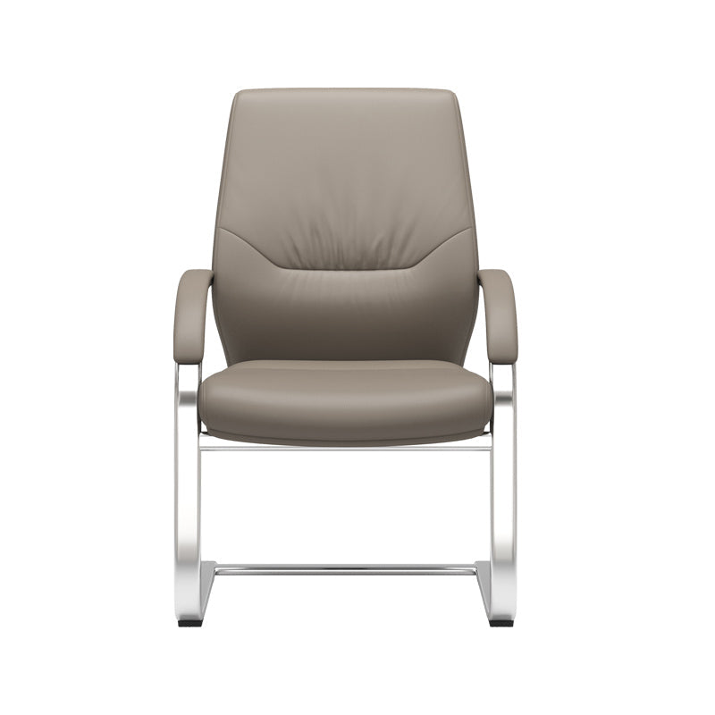 Contemporary Office Chair Lumbar Support No Distressing Fixed Arms Chair Grey Casters Not Included Clearhalo 'furn' 'furn_office_chair' 'Furniture' 'furniture_office_chair' 'Office Chairs' 'Office Furniture' 'office_chair' 5087799