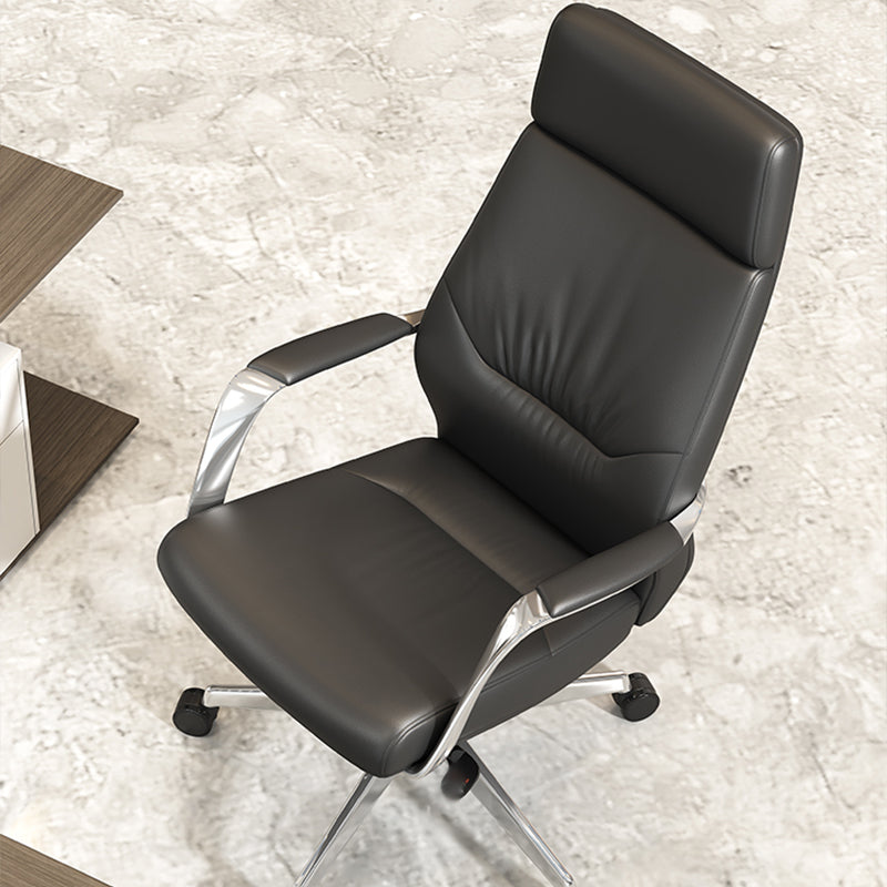 Contemporary Office Chair Lumbar Support No Distressing Fixed Arms Chair Clearhalo 'furn' 'furn_office_chair' 'Furniture' 'furniture_office_chair' 'Office Chairs' 'Office Furniture' 'office_chair' 5087800