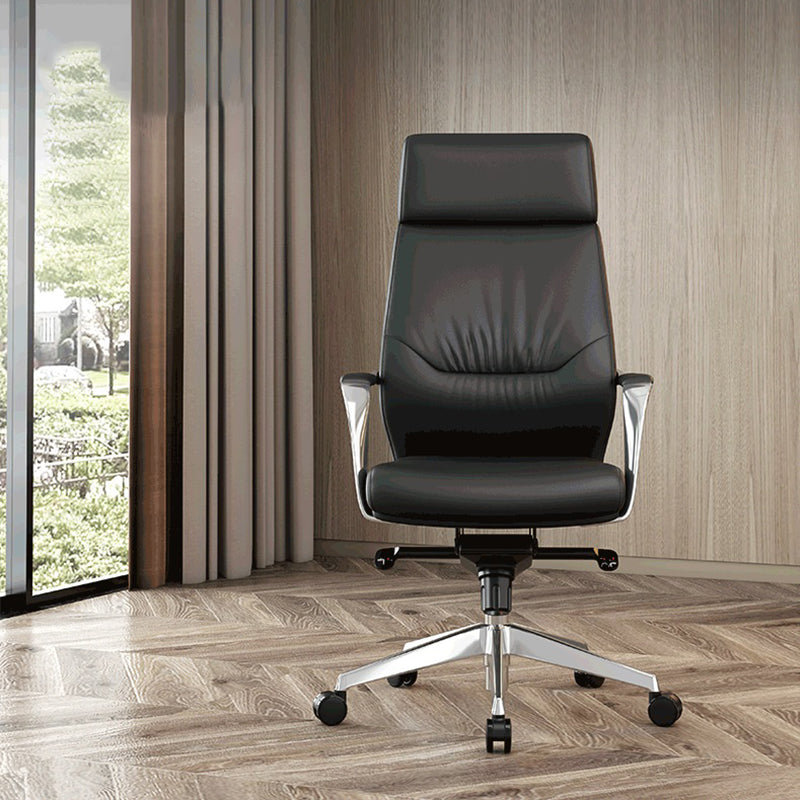 Contemporary Office Chair Lumbar Support No Distressing Fixed Arms Chair Clearhalo 'furn' 'furn_office_chair' 'Furniture' 'furniture_office_chair' 'Office Chairs' 'Office Furniture' 'office_chair' 5087815