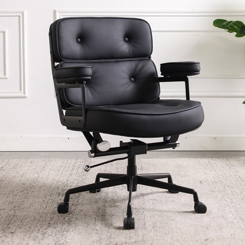 Modern & Contemporary Managers Chair Arms Included Executive Ergonomic Chair Black Black Clearhalo 'Furniture' 'furniture_office_chair' 'Office Chairs' 'Office Furniture' 'office_chair' 5087821