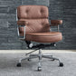 Modern & Contemporary Managers Chair Arms Included Executive Ergonomic Chair Brown Silver Clearhalo 'Furniture' 'furniture_office_chair' 'Office Chairs' 'Office Furniture' 'office_chair' 5087827
