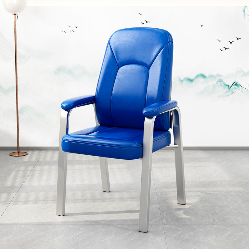 High Back Office Chair Fixed Armchair with Sponge/Latex Seat Blue Clearhalo 'furn' 'furn_office_chair' 'Furniture' 'furniture_office_chair' 'Office Chairs' 'Office Furniture' 'office_chair' 5087841
