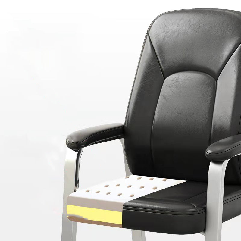 High Back Office Chair Fixed Armchair with Sponge/Latex Seat Clearhalo 'furn' 'furn_office_chair' 'Furniture' 'furniture_office_chair' 'Office Chairs' 'Office Furniture' 'office_chair' 5087848