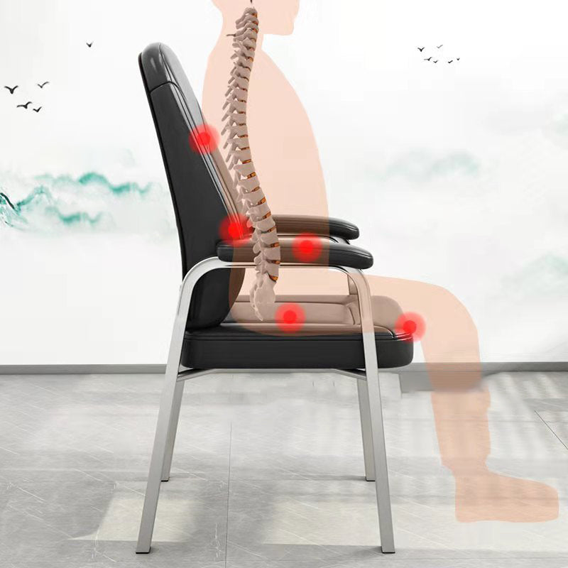 High Back Office Chair Fixed Armchair with Sponge/Latex Seat Clearhalo 'furn' 'furn_office_chair' 'Furniture' 'furniture_office_chair' 'Office Chairs' 'Office Furniture' 'office_chair' 5087850