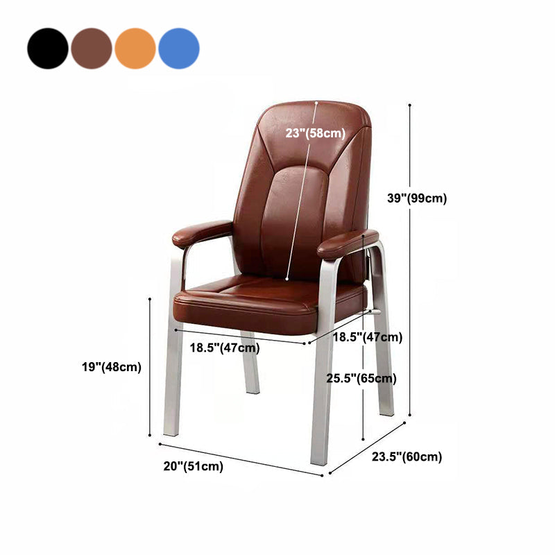 High Back Office Chair Fixed Armchair with Sponge/Latex Seat Clearhalo 'furn' 'furn_office_chair' 'Furniture' 'furniture_office_chair' 'Office Chairs' 'Office Furniture' 'office_chair' 5087856