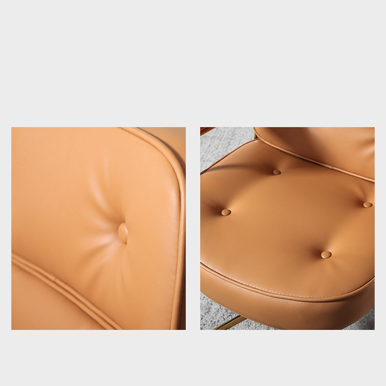 Modern Ergonomic Chair Height-adjustable Leather Fixed Arms Managers Chair Clearhalo 'Furniture' 'furniture_office_chair' 'Office Chairs' 'Office Furniture' 'office_chair' 5087860