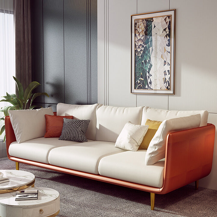 SOFA in pelle finta 80.31 "w x 28.34" d x 27.55 "divano a braccio quadrato per soggiorno