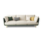SOFA in pelle finta 80.31 "w x 28.34" d x 27.55 "divano a braccio quadrato per soggiorno