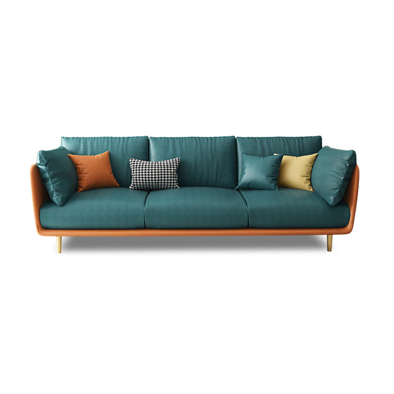 SOFA in pelle finta 80.31 "w x 28.34" d x 27.55 "divano a braccio quadrato per soggiorno