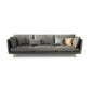 SOFA in pelle finta 80.31 "w x 28.34" d x 27.55 "divano a braccio quadrato per soggiorno
