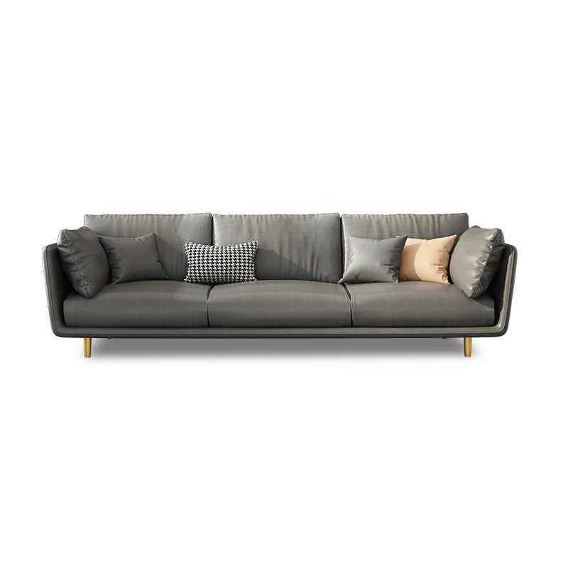 SOFA in pelle finta 80.31 "w x 28.34" d x 27.55 "divano a braccio quadrato per soggiorno