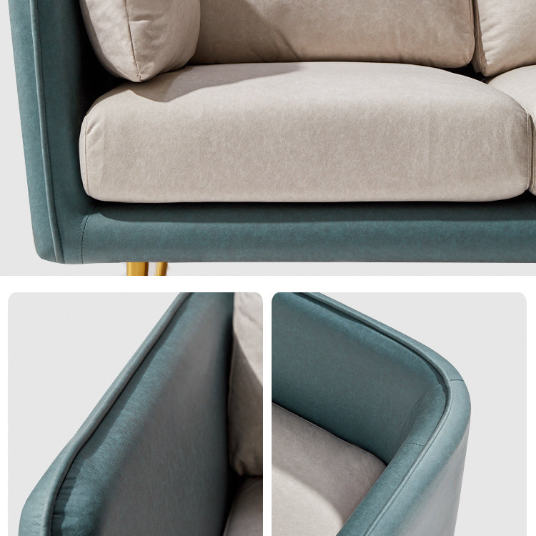 SOFA in pelle finta 80.31 "w x 28.34" d x 27.55 "divano a braccio quadrato per soggiorno