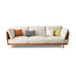 SOFA in pelle finta 80.31 "w x 28.34" d x 27.55 "divano a braccio quadrato per soggiorno