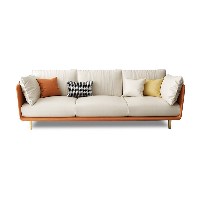 SOFA in pelle finta 80.31 "w x 28.34" d x 27.55 "divano a braccio quadrato per soggiorno