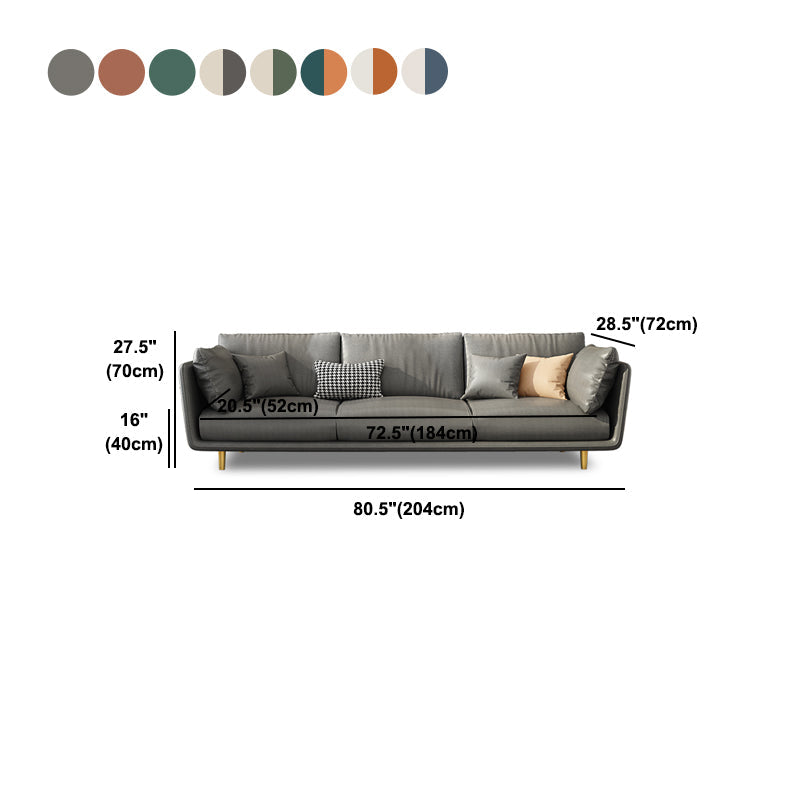 SOFA in pelle finta 80.31 "w x 28.34" d x 27.55 "divano a braccio quadrato per soggiorno