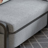 Sofá de cama de sofá sin brazo de lino con lino para apartamento, lavable