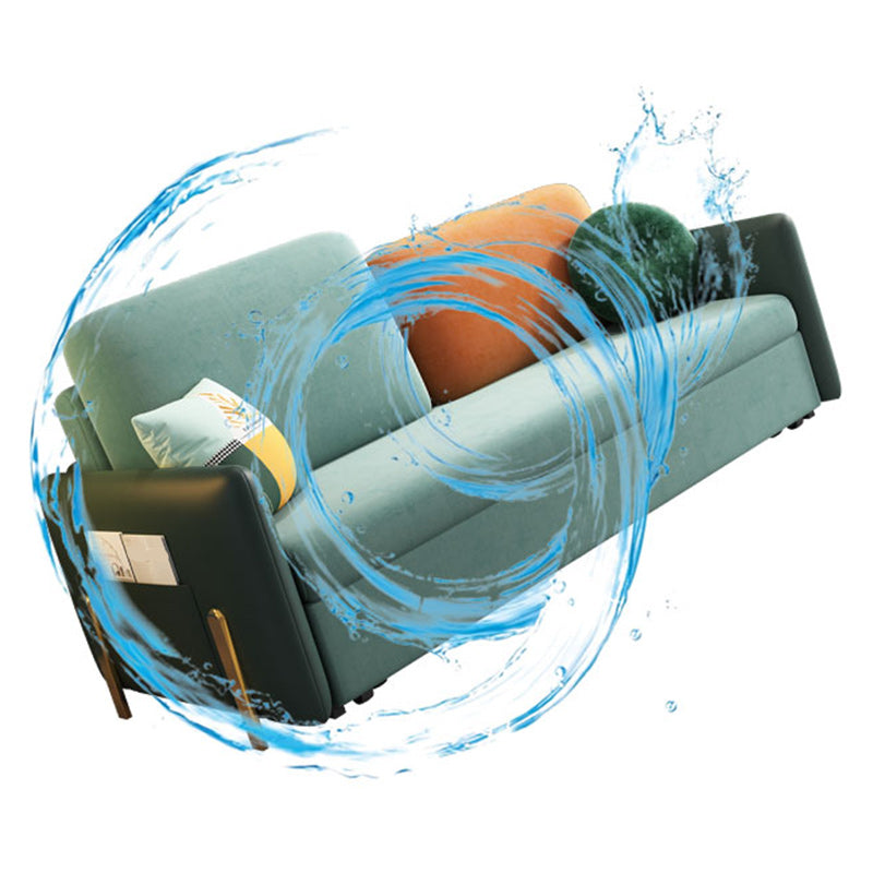 Contemporary Square Arm Convertible Slipcovered Bed Sofa Couch Clearhalo 'furn' 'furn_sofas' 'Furniture' 'Living Room Furniture' 'Sofa' 'sofas' 5090745