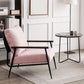 Arms Included Chair25.5" L x30.3" W x 31.4" H Chair for Living Room Pink Clearhalo 'Accent Chairs' 'accent_chairs' 'Chairs & Seating' 'furn' 'furn_accent_chairs' 'Furniture' 'Living Room Furniture' 5090938