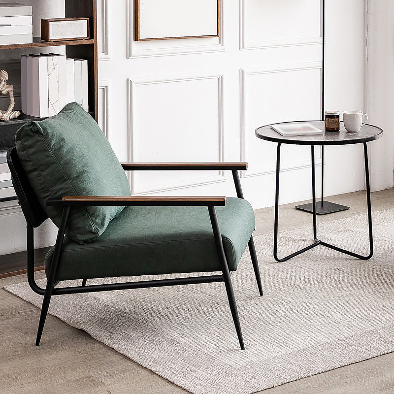 Arms Included Chair25.5" L x30.3" W x 31.4" H Chair for Living Room Blackish Green Clearhalo 'Accent Chairs' 'accent_chairs' 'Chairs & Seating' 'furn' 'furn_accent_chairs' 'Furniture' 'Living Room Furniture' 5090940