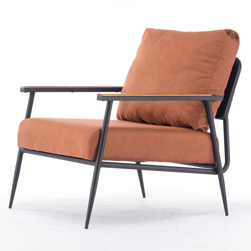 Arms Included Chair25.5" L x30.3" W x 31.4" H Chair for Living Room Orange Clearhalo 'Accent Chairs' 'accent_chairs' 'Chairs & Seating' 'furn' 'furn_accent_chairs' 'Furniture' 'Living Room Furniture' 5090942