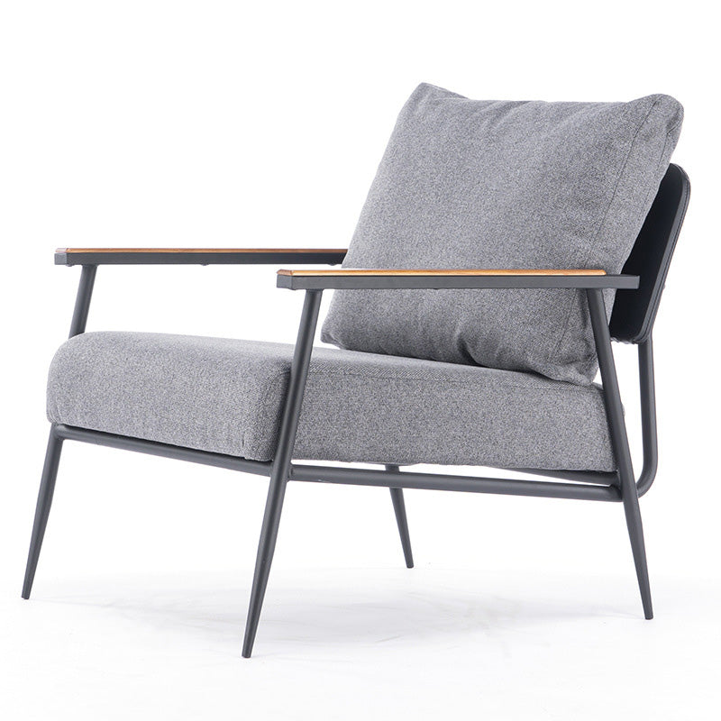 Arms Included Chair25.5" L x30.3" W x 31.4" H Chair for Living Room Dark Gray Clearhalo 'Accent Chairs' 'accent_chairs' 'Chairs & Seating' 'furn' 'furn_accent_chairs' 'Furniture' 'Living Room Furniture' 5090947