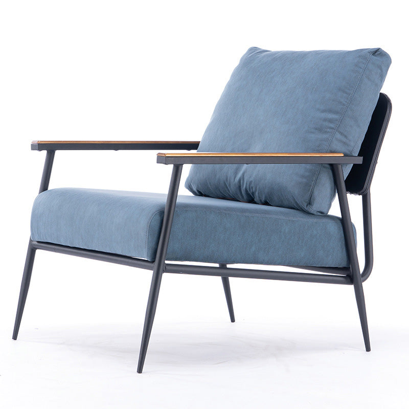 Arms Included Chair25.5" L x30.3" W x 31.4" H Chair for Living Room Lake Blue Clearhalo 'Accent Chairs' 'accent_chairs' 'Chairs & Seating' 'furn' 'furn_accent_chairs' 'Furniture' 'Living Room Furniture' 5090951