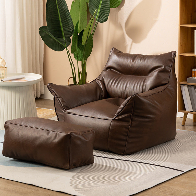 Sedia in vetro in pelle 31,4 "l x 31,4" w x 31,4 "H armi incluse sedia