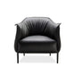 33.86"L x 33.06"W x 30.71"H Modern Tight Back Flared Arms Barrel Chair Black Clearhalo 'Accent Chairs' 'accent_chairs' 'Chairs & Seating' 'furn' 'furn_accent_chairs' 'Furniture' 'Living Room Furniture' 5090982