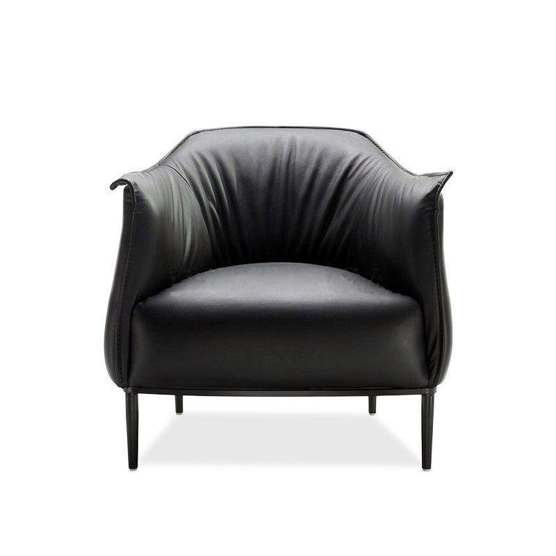 33.86"L x 33.06"W x 30.71"H Modern Tight Back Flared Arms Barrel Chair Black Clearhalo 'Accent Chairs' 'accent_chairs' 'Chairs & Seating' 'furn' 'furn_accent_chairs' 'Furniture' 'Living Room Furniture' 5090982