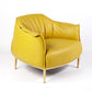 33.86"L x 33.06"W x 30.71"H Modern Tight Back Flared Arms Barrel Chair Yellow Clearhalo 'Accent Chairs' 'accent_chairs' 'Chairs & Seating' 'furn' 'furn_accent_chairs' 'Furniture' 'Living Room Furniture' 5090985